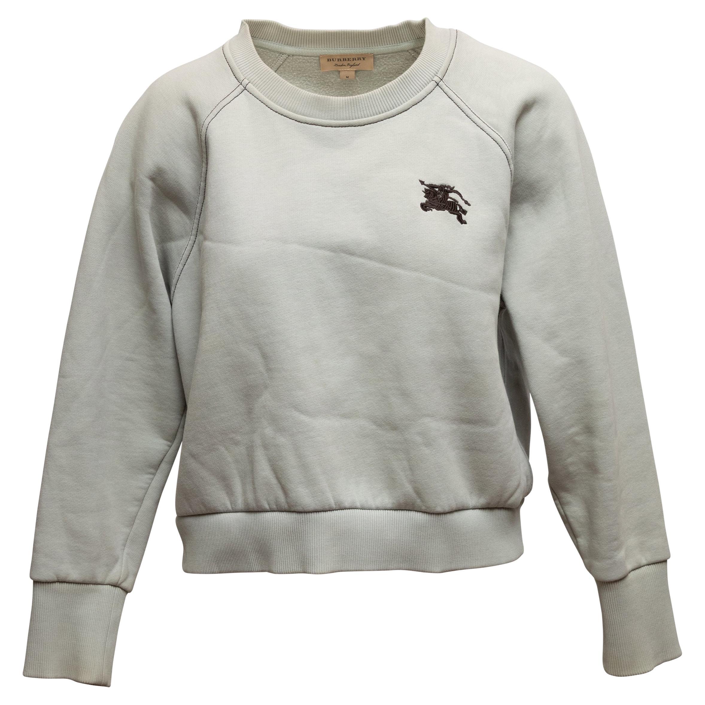 Mint Burberry Sweatshirt mit Rundhalsausschnitt Größe US M im Angebot