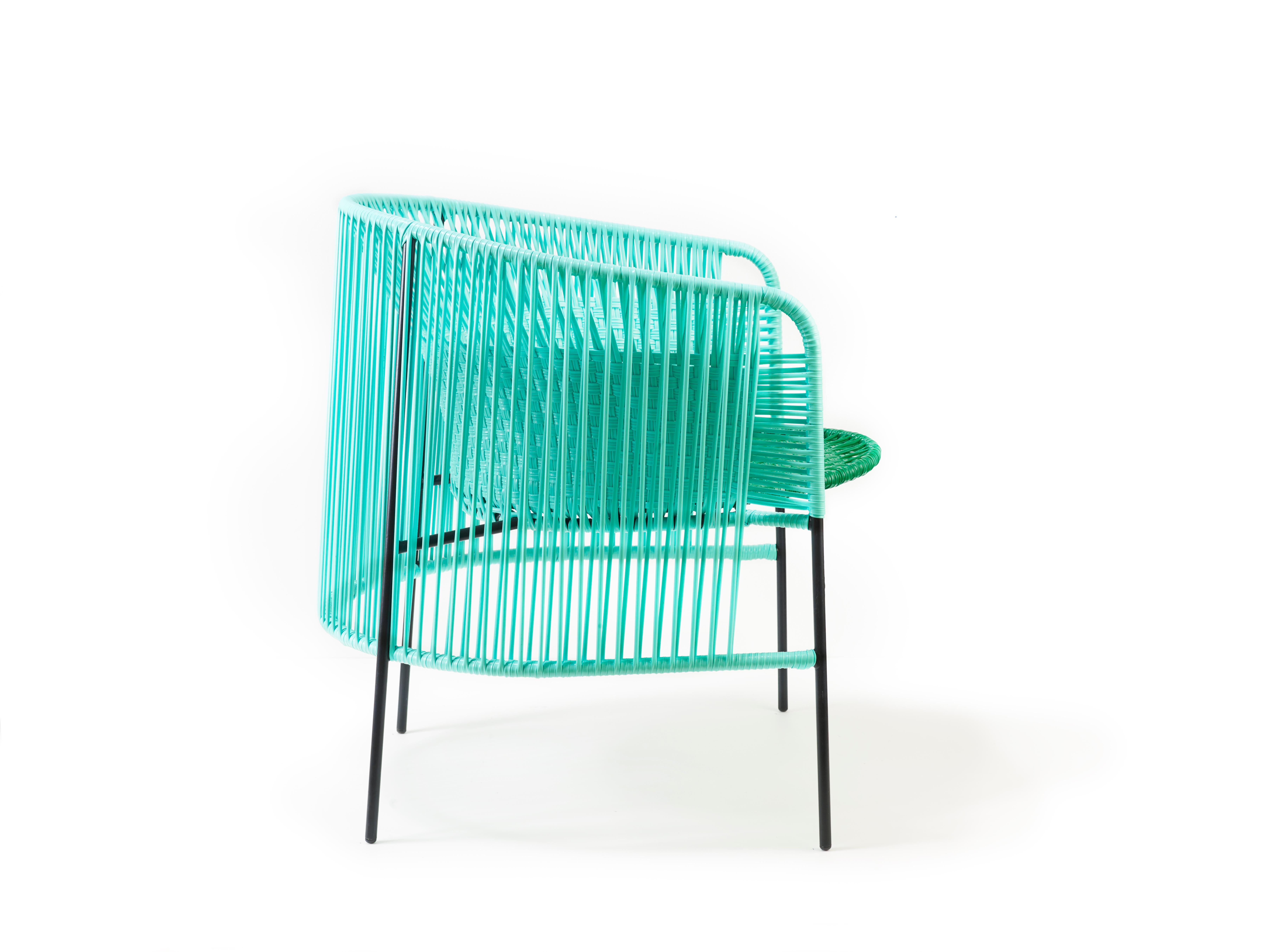 Modern Mint Caribe Lounge Chair by Sebastian Herkner For Sale