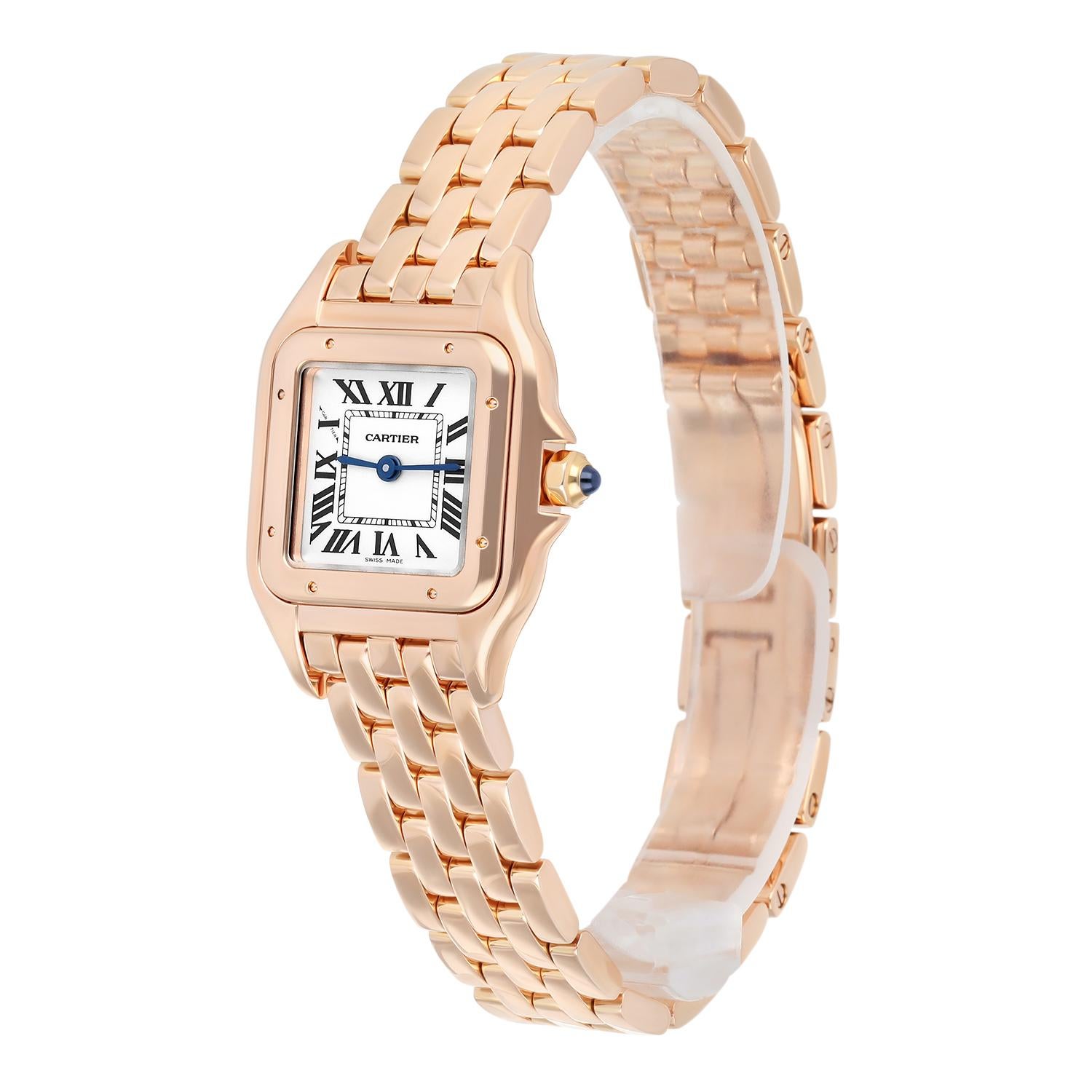 Women's MINT Cartier Panthere Small WGPN0006 18K Rose Gold Ladies Watch Box & Papers For Sale