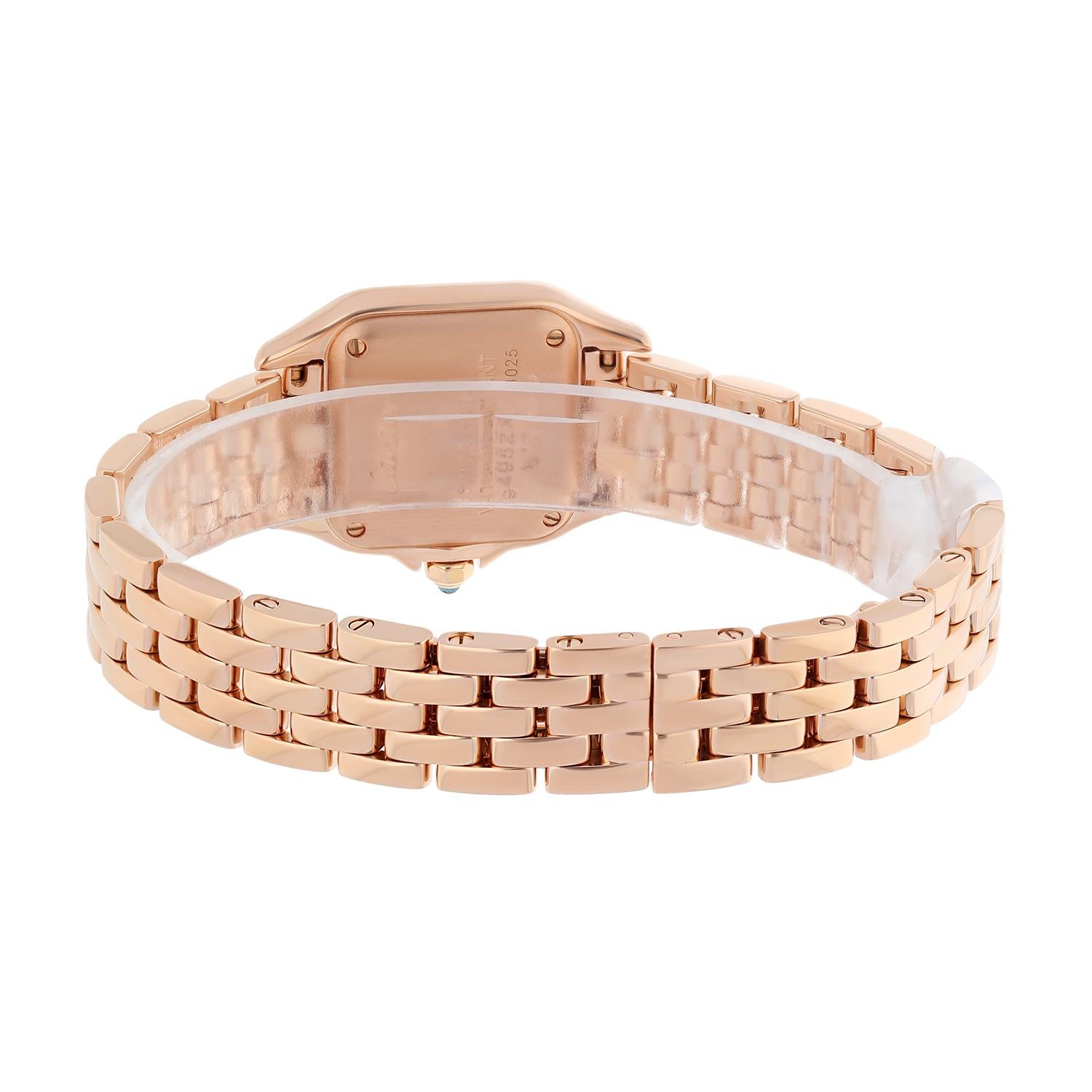 MINT Cartier Panthere Small WGPN0006 18K Rose Gold Ladies Watch Box & Papers For Sale 2