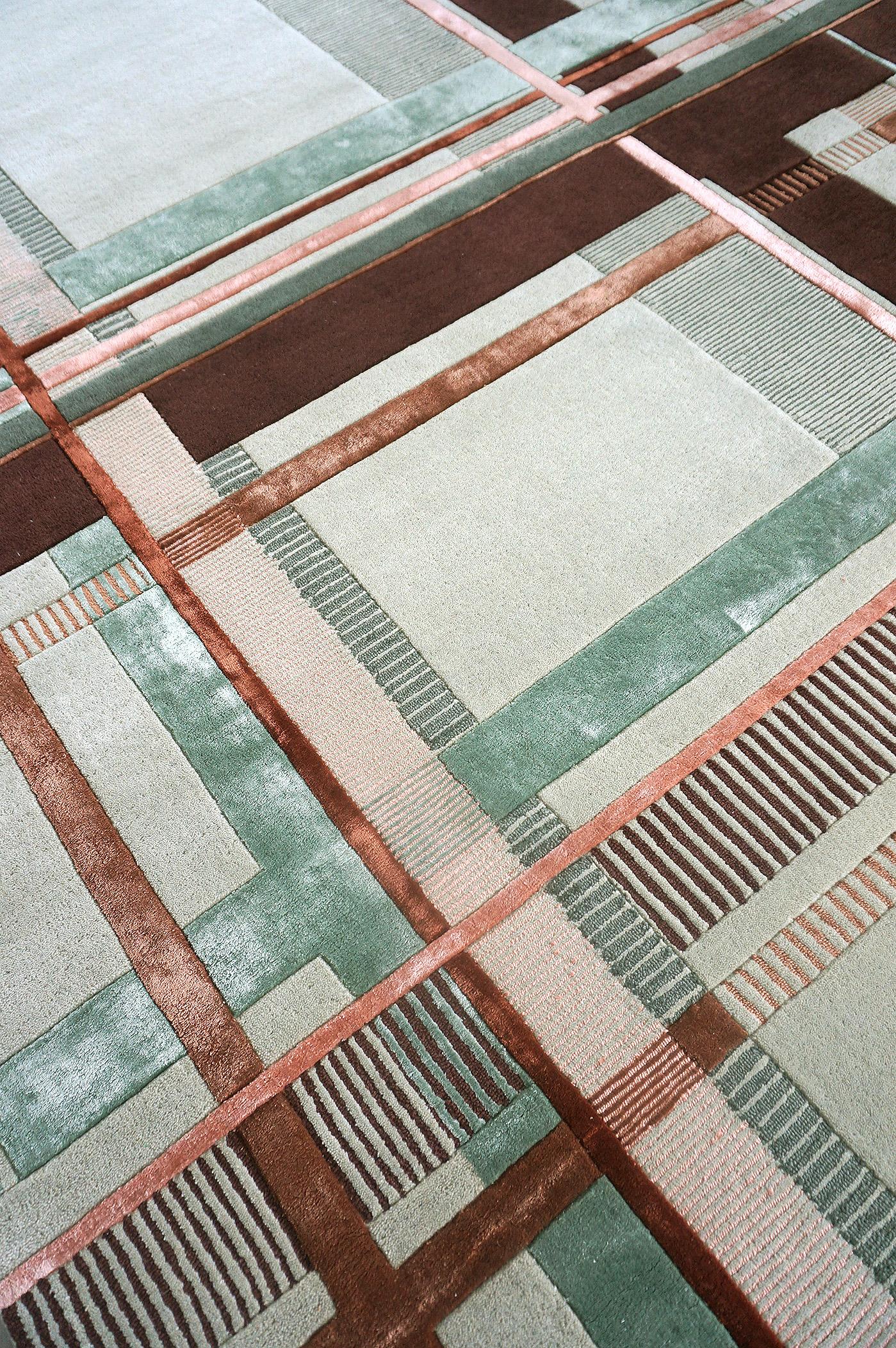 Mint Chocolate Rug by Volver Studios For Sale 2