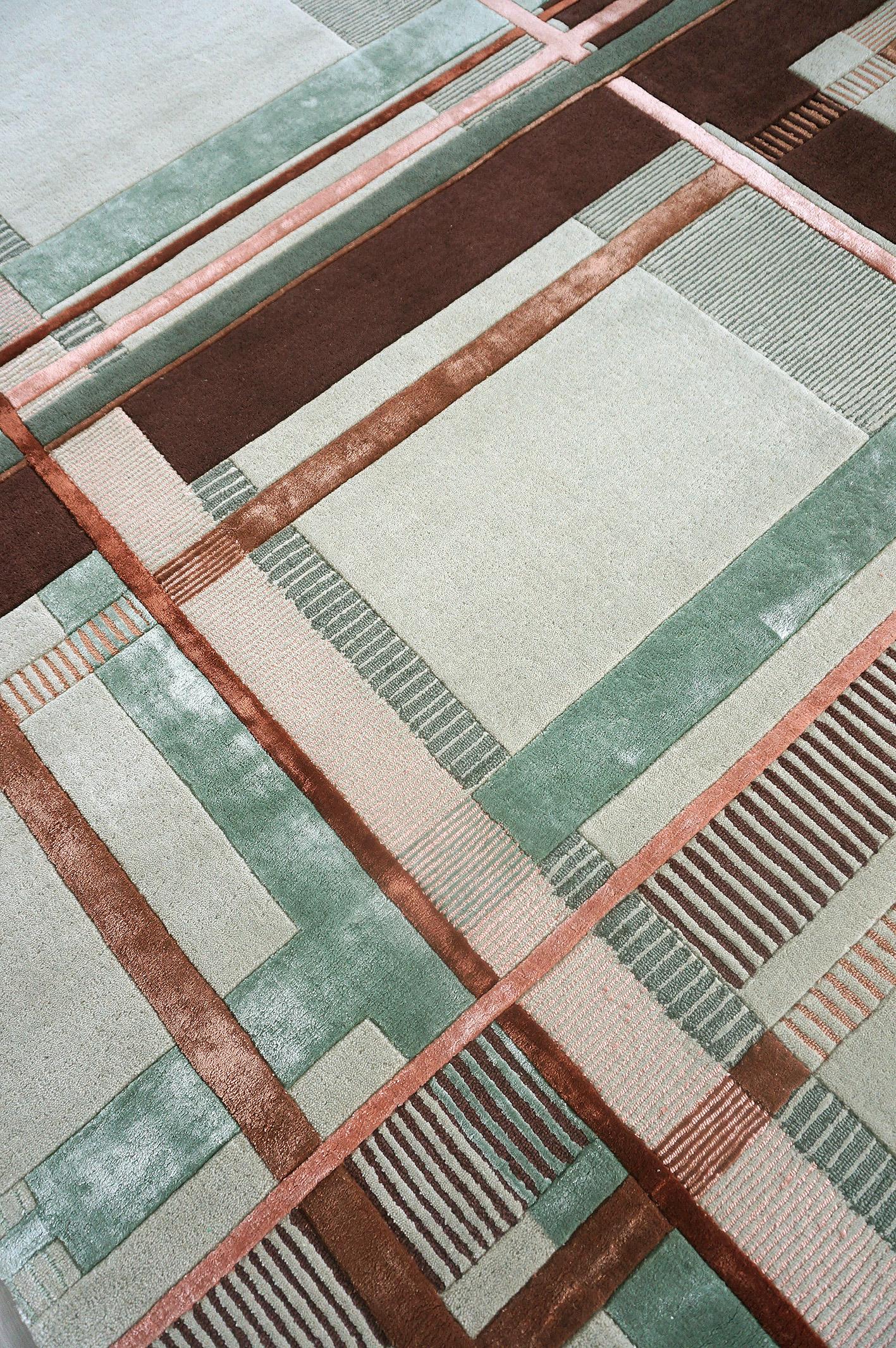 Mint Chocolate Rug by Volver Studios For Sale 5