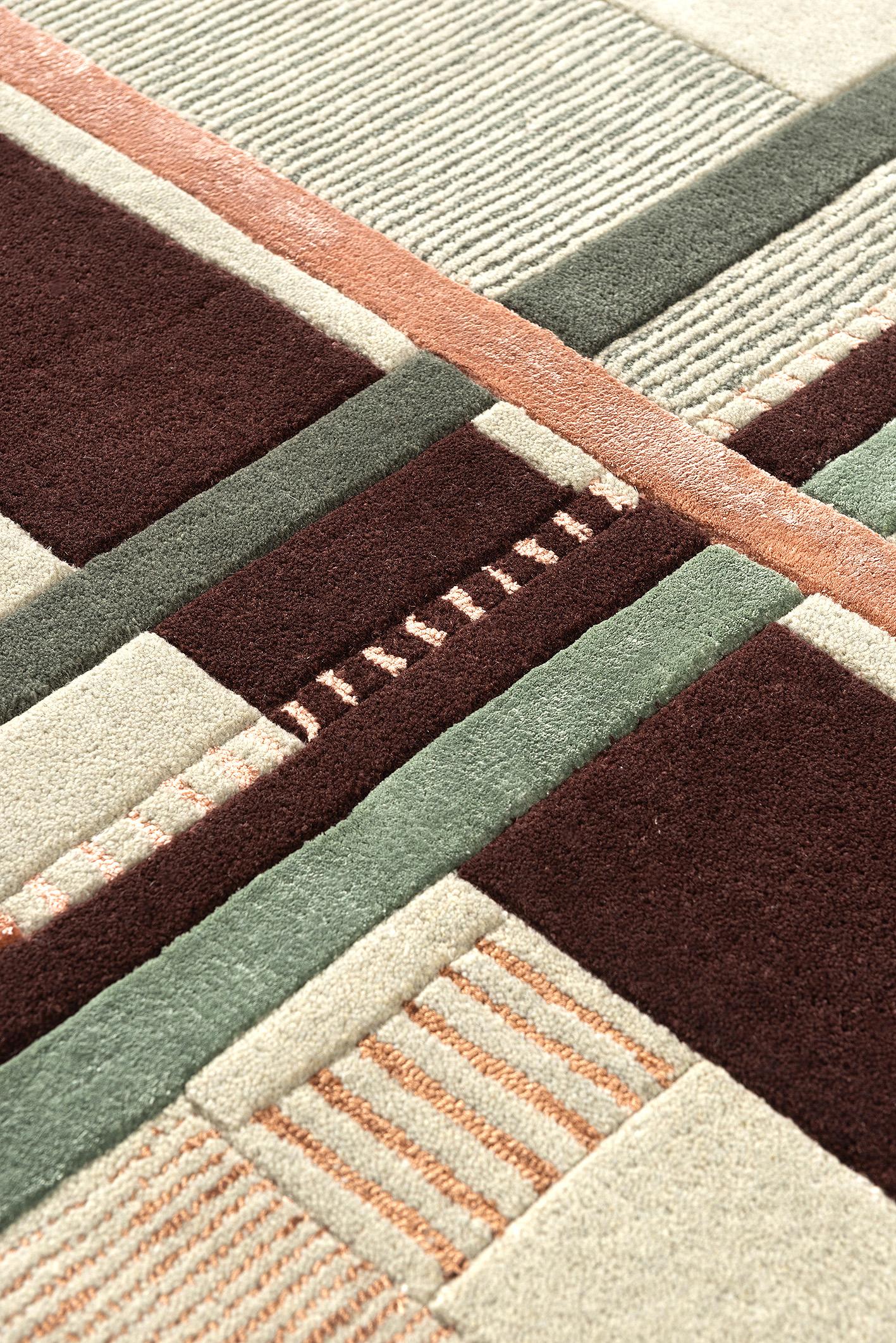 Other Mint Chocolate Rug by Volver Studios For Sale