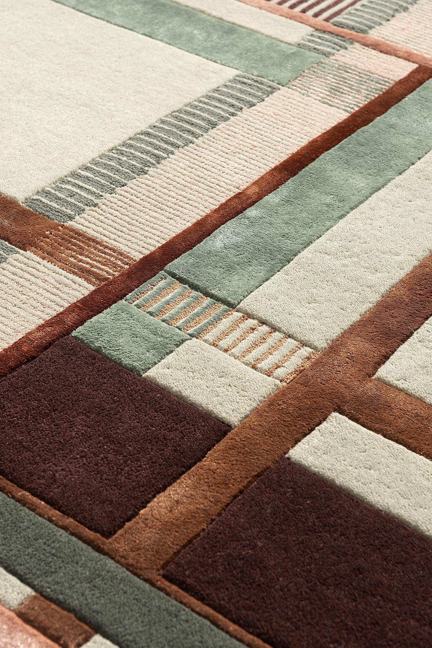 Mint Chocolate Rug by Volver Studios In New Condition For Sale In Geneve, CH