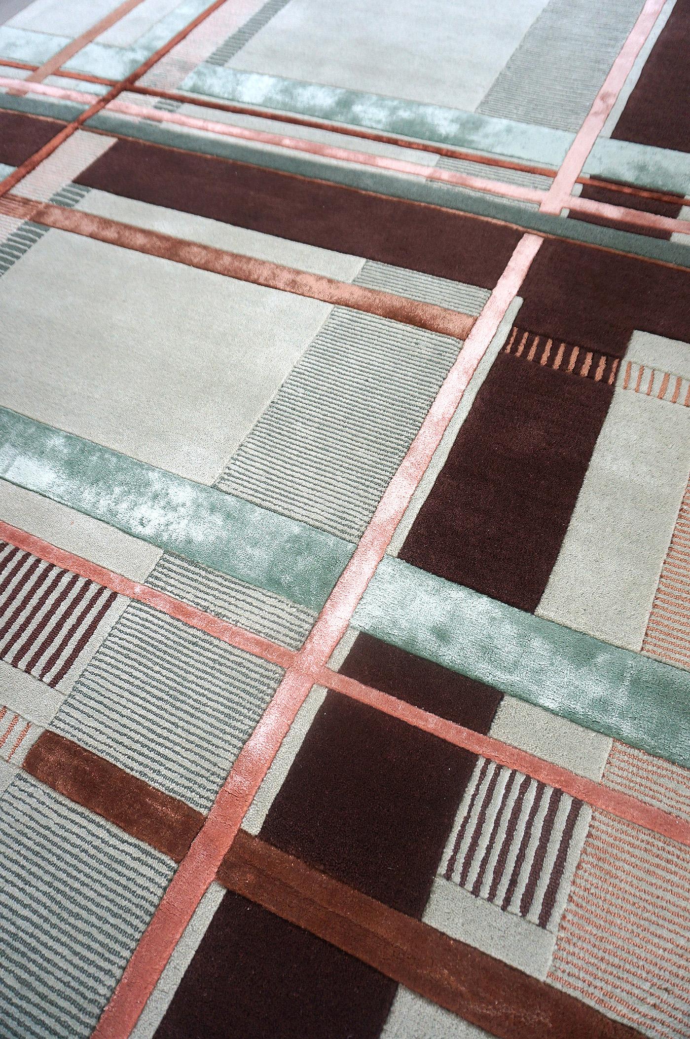 Mint Chocolate Rug by Volver Studios For Sale 1