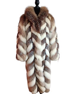 Mint Christian Dior sectional fox fur coat 10/M ~no duties