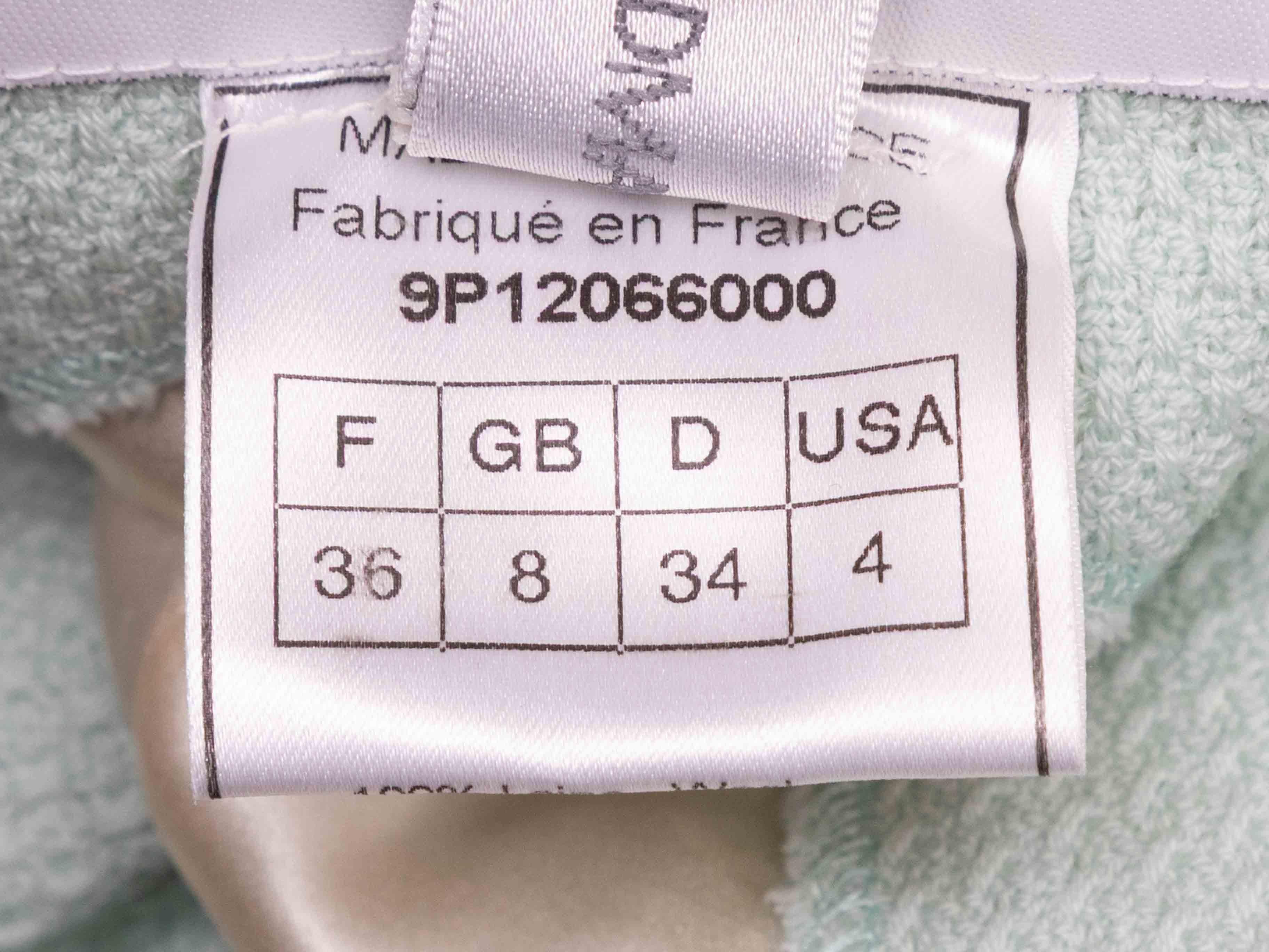 Mint Christian Dior ärmelloses Wollkleid Größe FR 36 Damen im Angebot