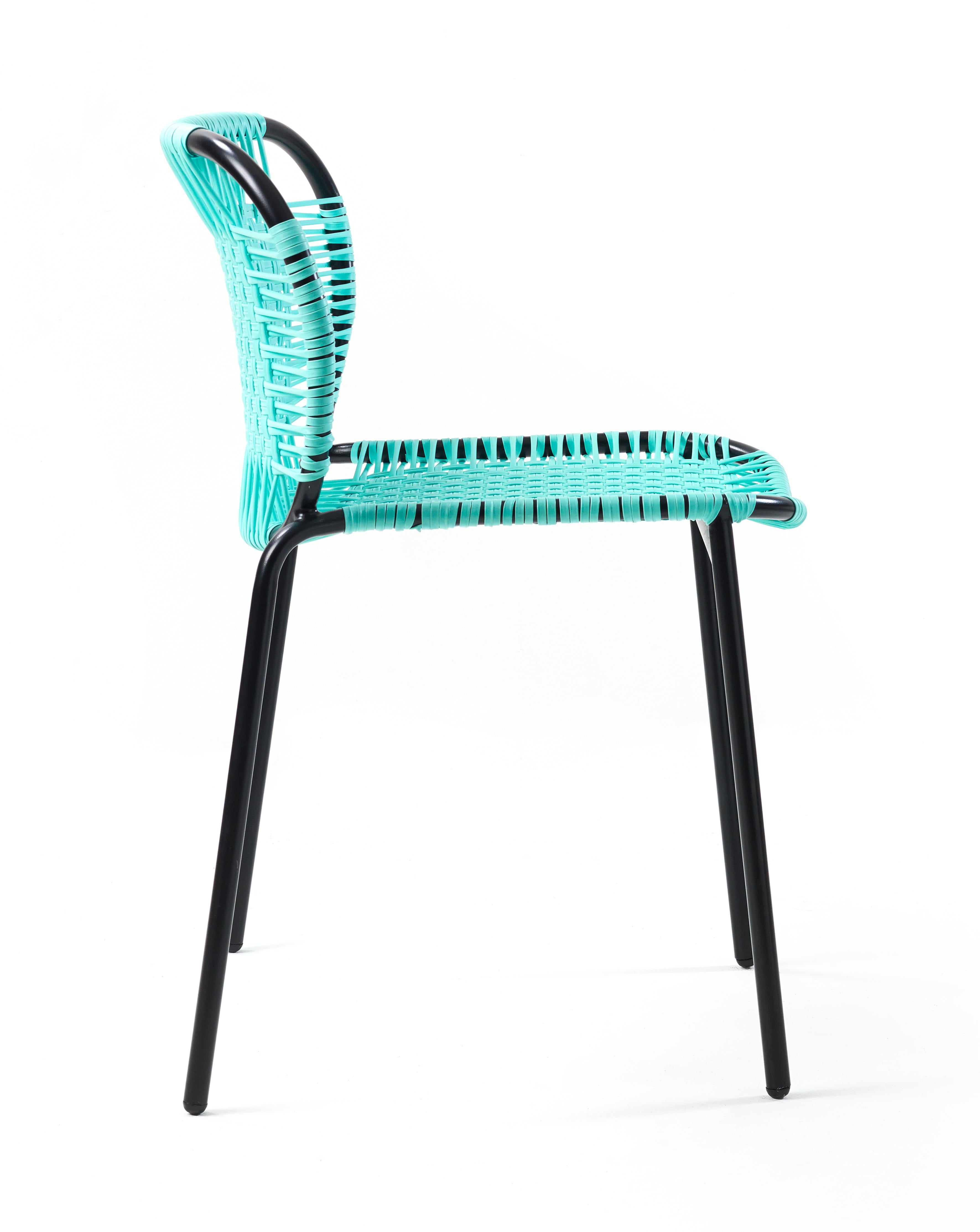 German Mint Cielo Stacking Chair by Sebastian Herkner For Sale