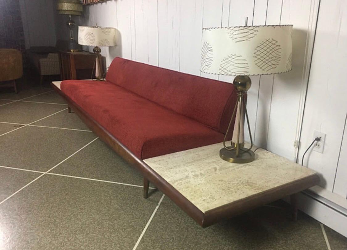 adrian pearsall sofa with end tables