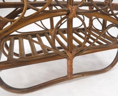 Mint Condition Mid Century modern c1970s Burnt Bamboo Magazine Rack