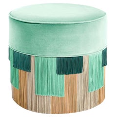 Mint Couture Geometrisch gestreifter Pouf