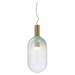 Mint / Gold Blown Crystal Glass Pendant, Phenomena by Dechem Studio for Bomma