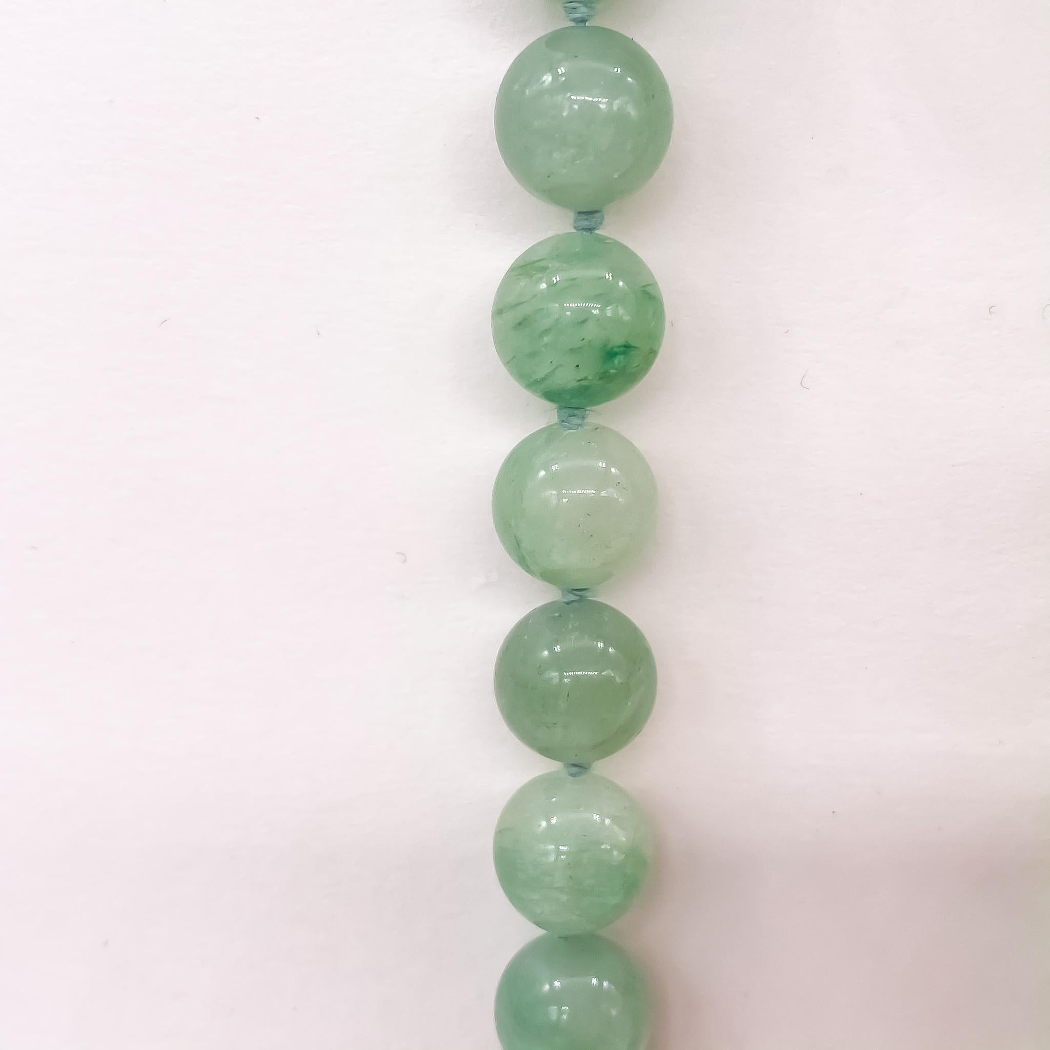mint beaded necklace