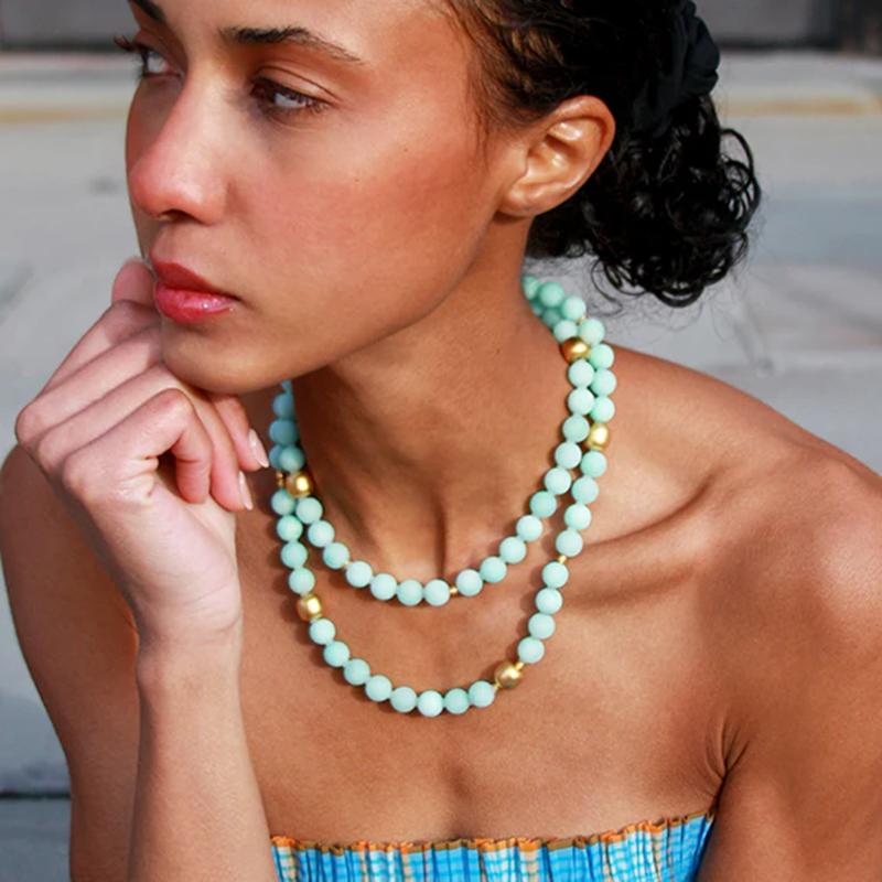 Mint Green Chalcedony Necklace - by Bombyx House For Sale 4