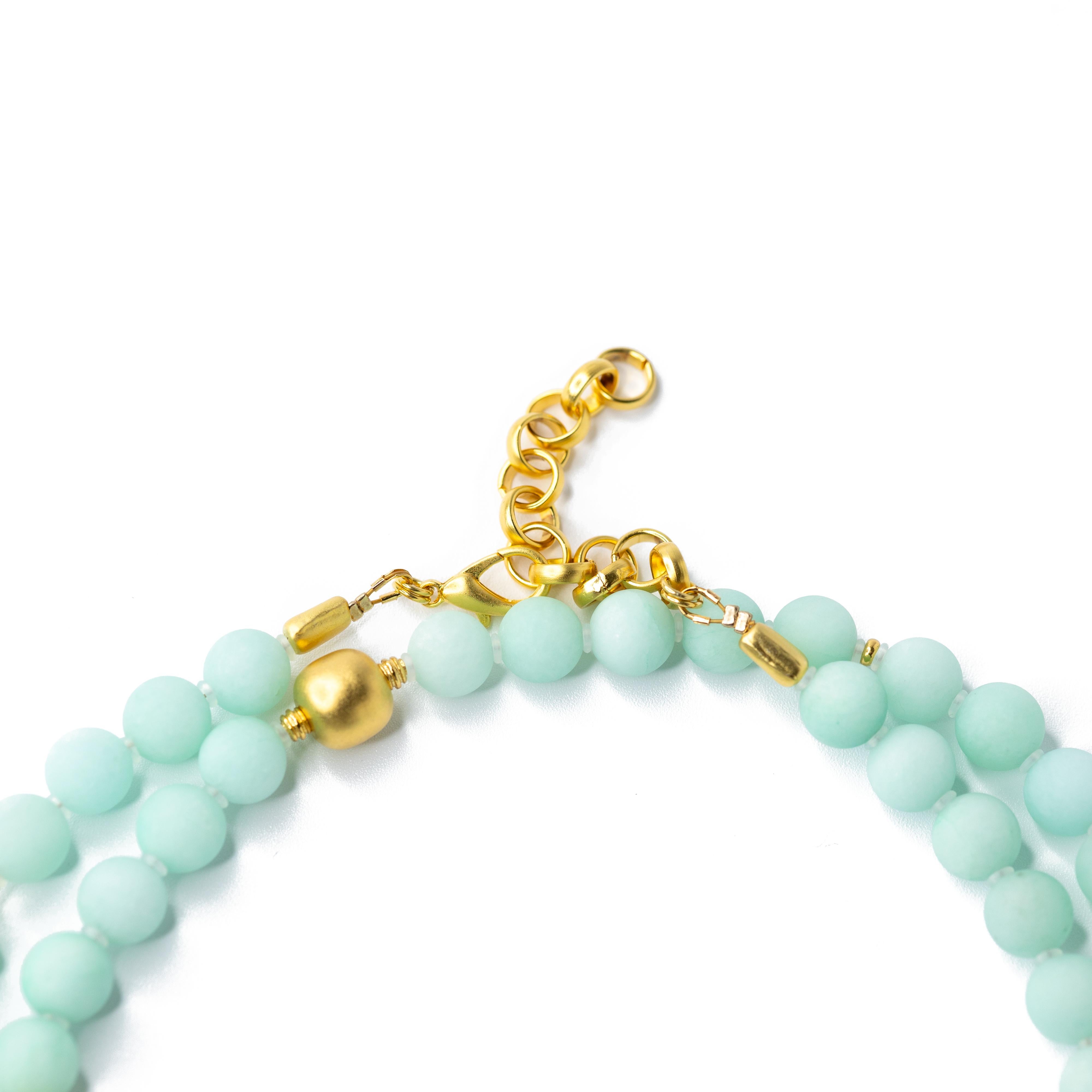 Mint Green Chalcedony Necklace - by Bombyx House In New Condition For Sale In Westport, CT
