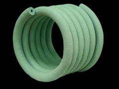 Bobina verde menta #06 Objeto escultórico de Cerámica Caspi NL
