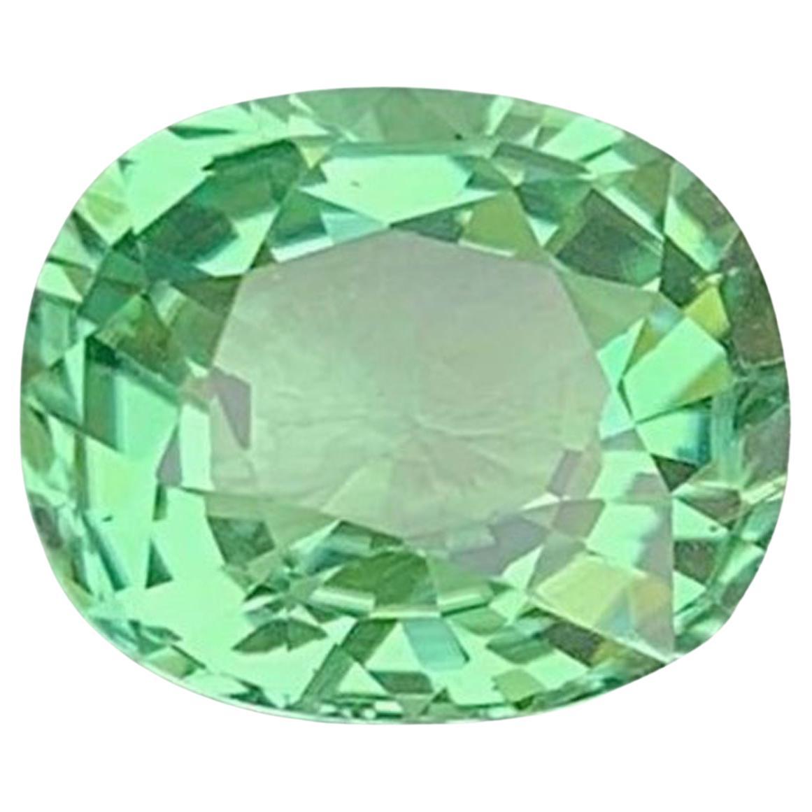 Mint Green Color Tourmaline Gemstone: Natural October Birthstone, (2.88 CT)
