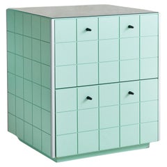 Mueble cúbico verde menta Atribuido a Alessandro Mendini para Alessi, Italia Años 80