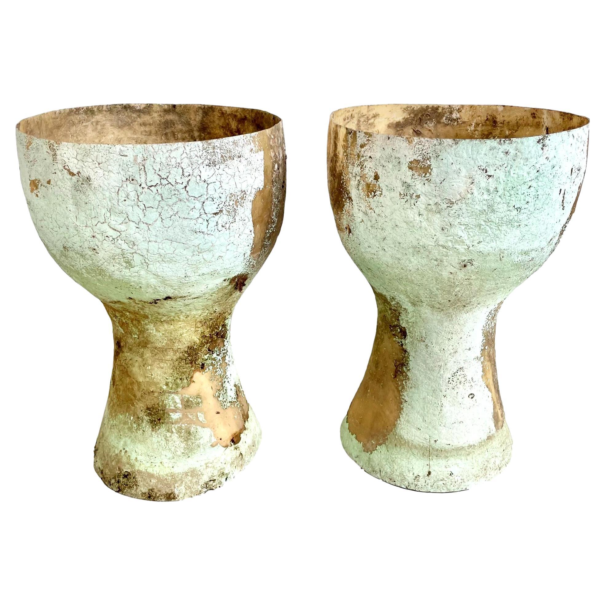 Mint Green Fiberglass Vases, Belgium, 1960s For Sale