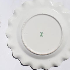 Mint Green Floral Bone China Plate by Royal Crown Derby, England, 1950s