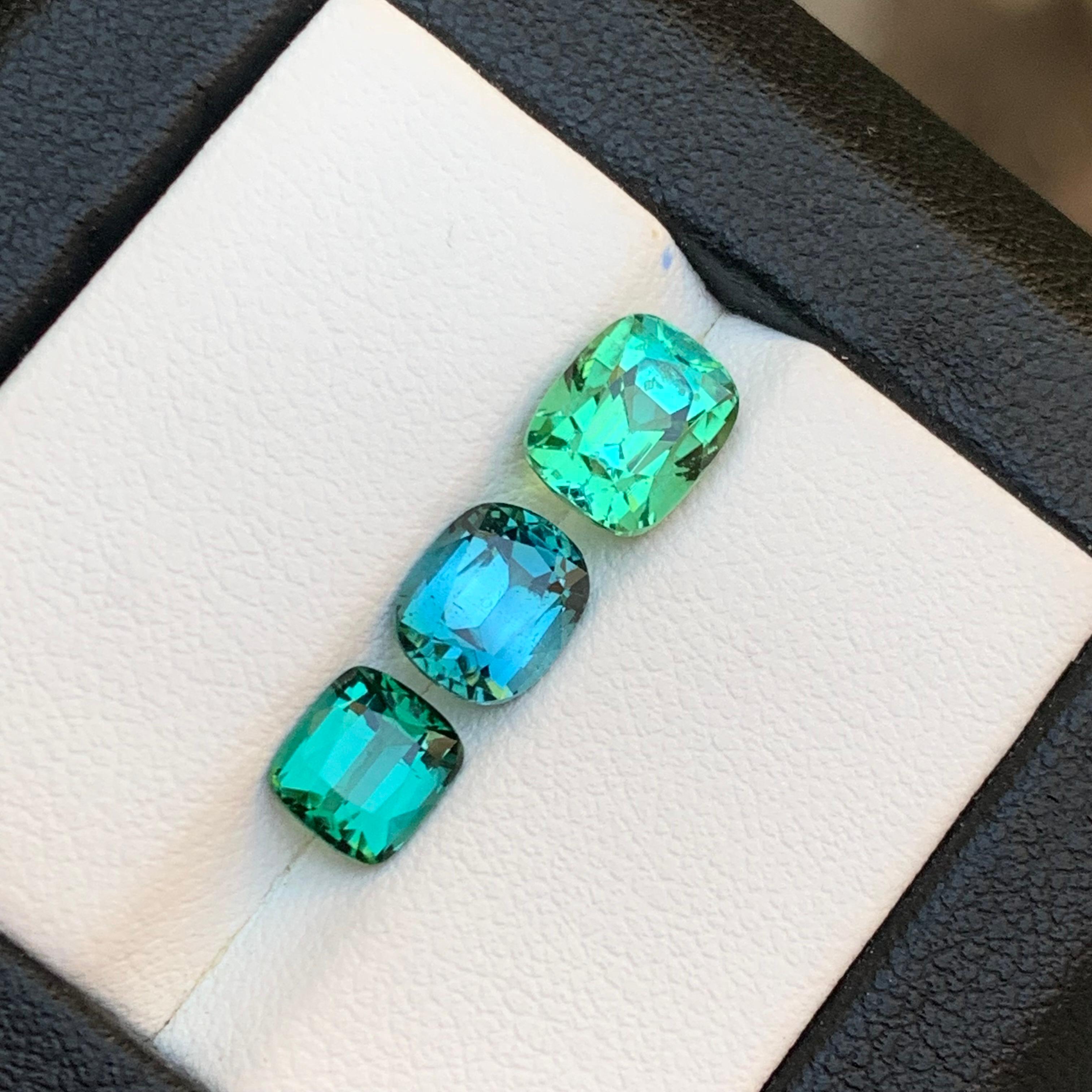 Mintgrün Grünlich Blau Lagunengrün Natürlicher Turmalin Lose Edelsteine 4,85 ct im Angebot 5