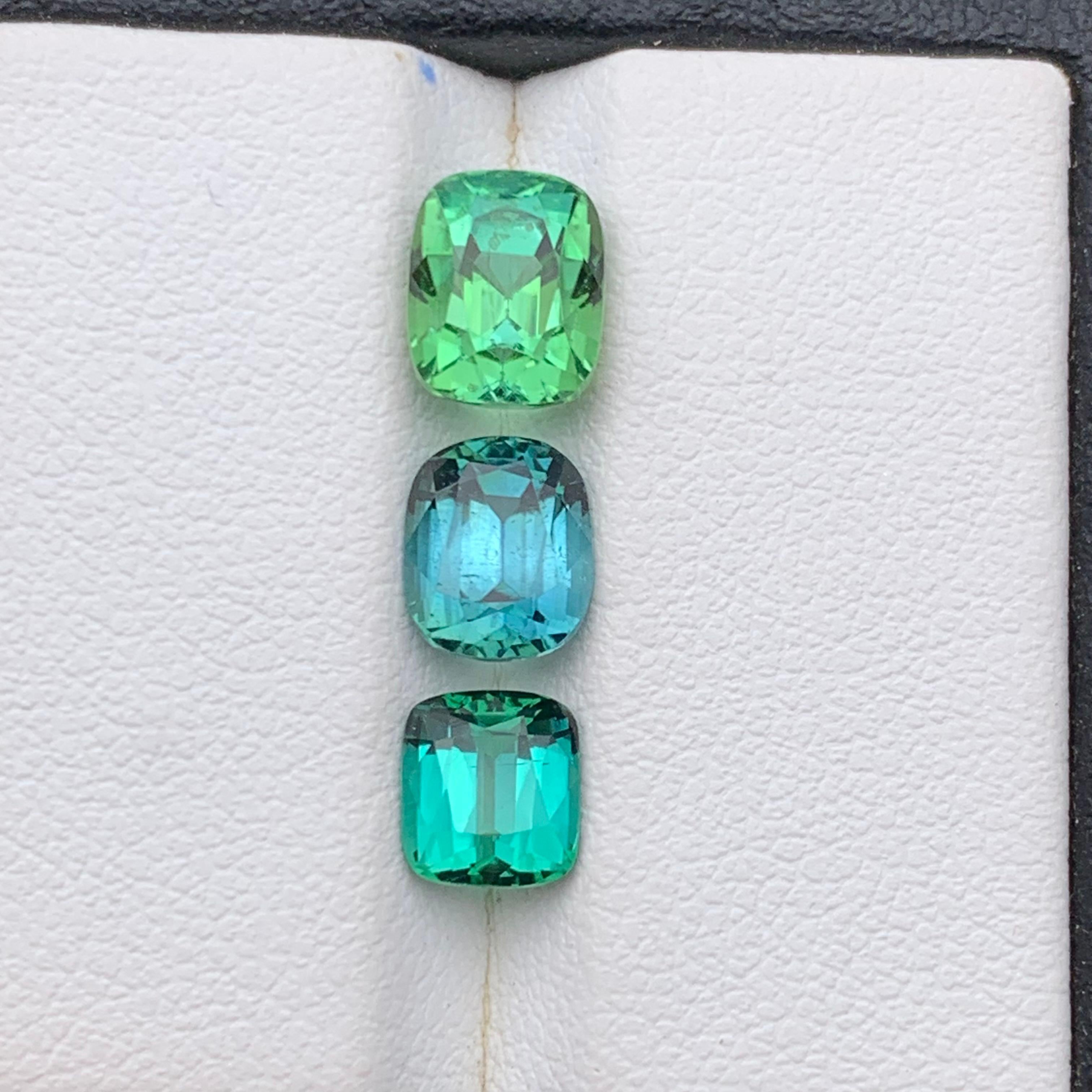 Mintgrün Grünlich Blau Lagunengrün Natürlicher Turmalin Lose Edelsteine 4,85 ct im Zustand „Neu“ im Angebot in Peshawar, PK