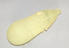 Mint Green Italian Scavo Glass Aubergine Eggplant Figurine Vegetable Sculpture