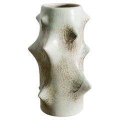 Mint Green Knud Basse Mid Century Thorn Ceramic Vase by Michael Andersen, 1970s