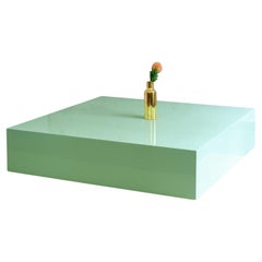 Mint Green Lacquered Coffee Table – 1980s