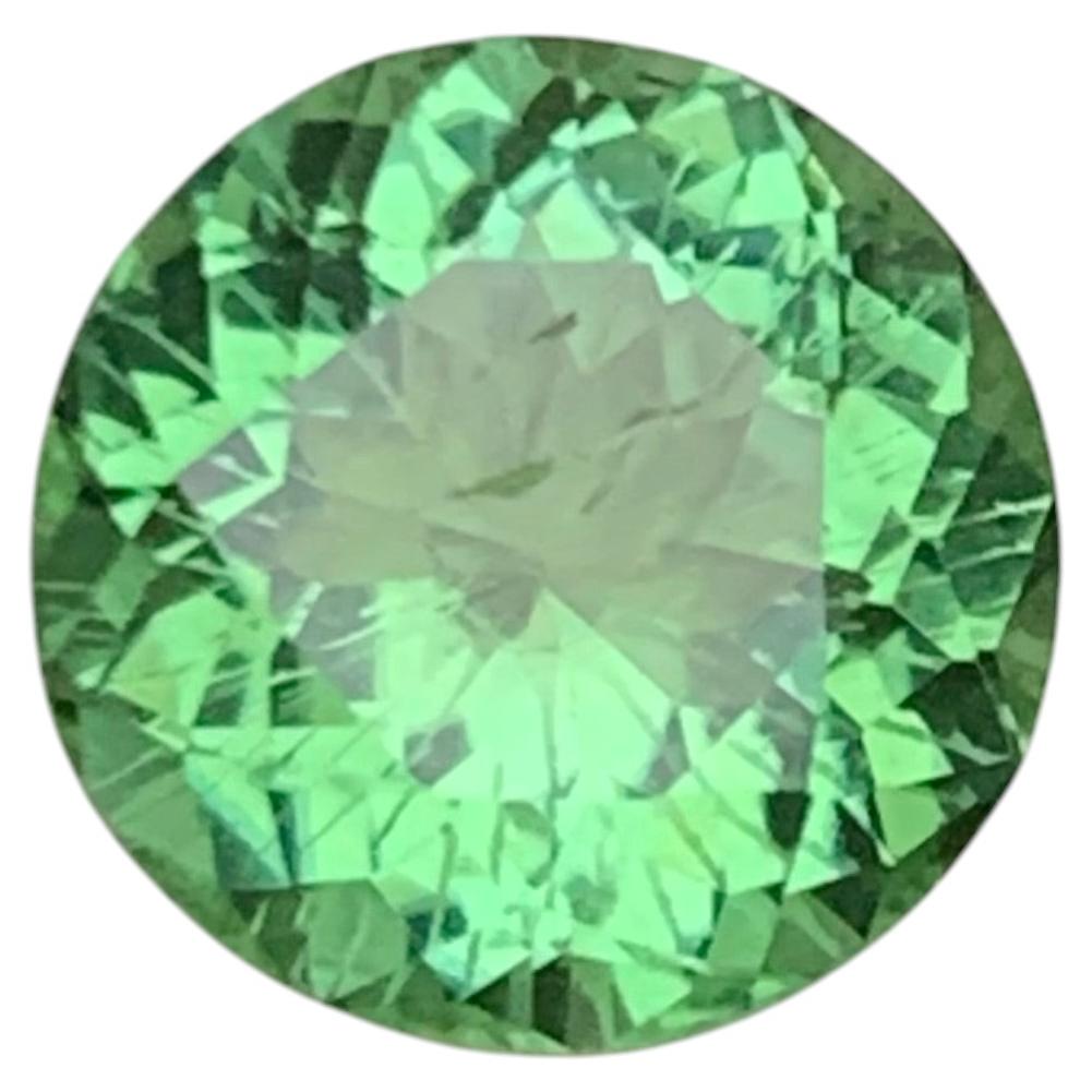 Mint Green Natural Tourmaline 1.87 Carat Round Cut Loose Gemstone for Ring