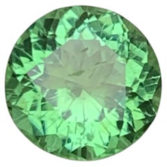 Mint Green Natural Tourmaline 1.87 Carat Round Cut Loose Gemstone for Ring