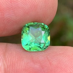 Mint Green Natural Tourmaline 2.81 Ct Square Cushion Cut Loose Gemstone for Ring