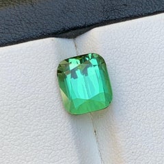 Mint Green Natural Tourmaline 4.58 Carat Cushion Cut Loose Gemstone for Ring
