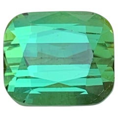 Mint Green Natural Tourmaline 4.58 Carat Cushion Cut Loose Gemstone for Ring