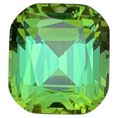 Mint Green Natural Tourmaline 6.70 Carat Cushion Cut Loose Gemstone for Ring