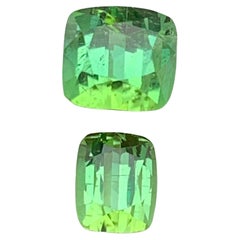 Mint Green Natural Tourmaline Ring Loose Gemstones 4.80 Ct Cushion Cut-Jewelry