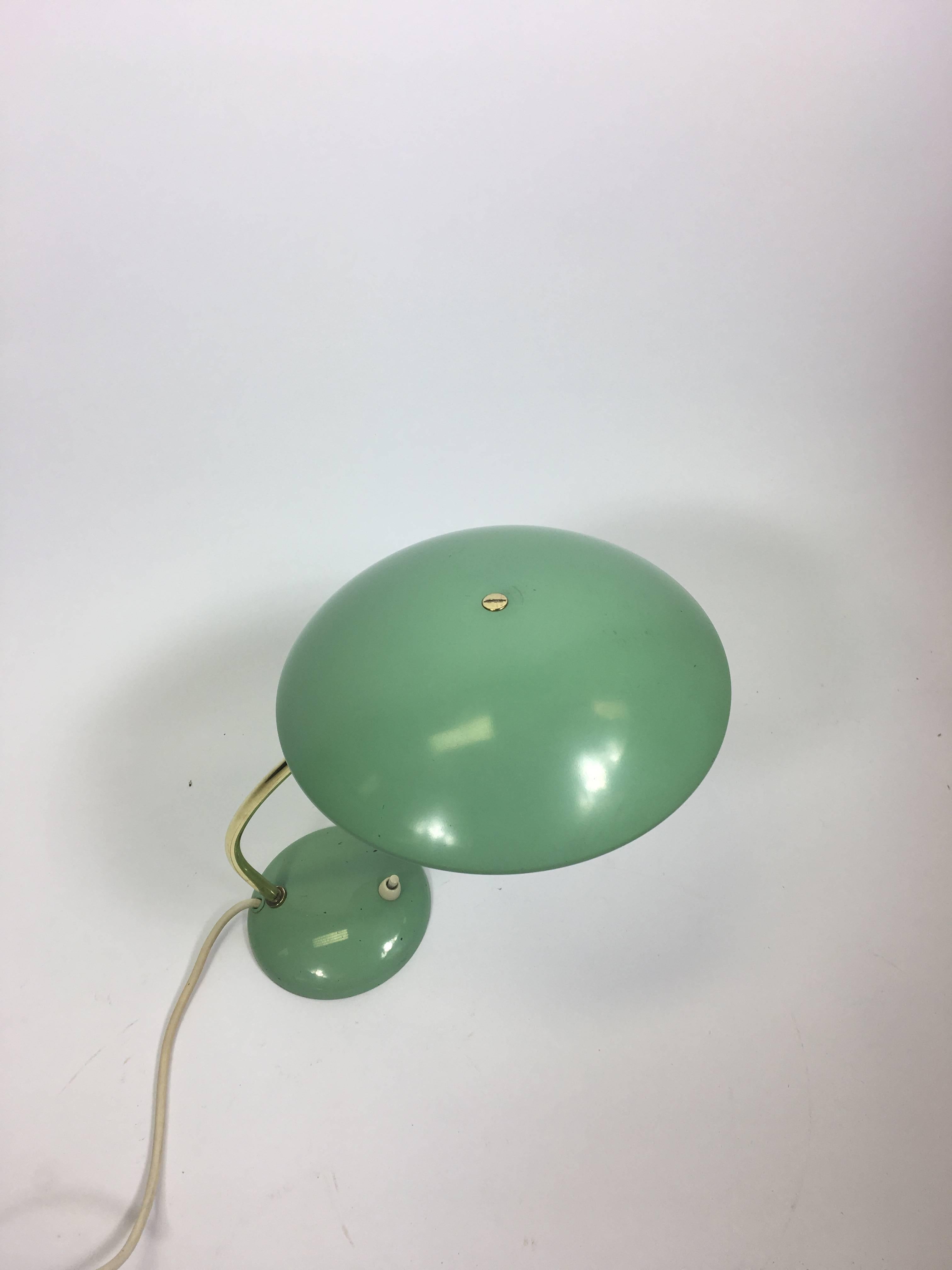 Mint Green Philps  Desk Lamp, 1950s  In Good Condition In Den Haag, NL