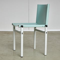 Mint Green Plywood "Mastro" Chair by Afra and Tobia Scarpa for Molteni, 1980