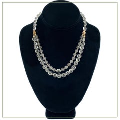 Mint Green Prasiolite Double Strand Necklace, 14K Gold Filled, 17.25 Inches