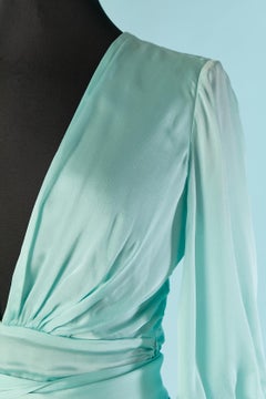 Abito da cocktail in seta verde menta ALEXANDRE Vauthier