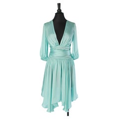 Abito da cocktail in seta verde menta ALEXANDRE Vauthier