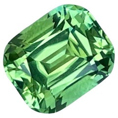 Mint Green Tourmaline 2.60 carats Step Cushion Cut Natural Afghani Gemstone