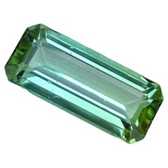 Mint Green Tourmaline 6.10 Carats Emerald Cut Natural Afghani Loose Gemstone