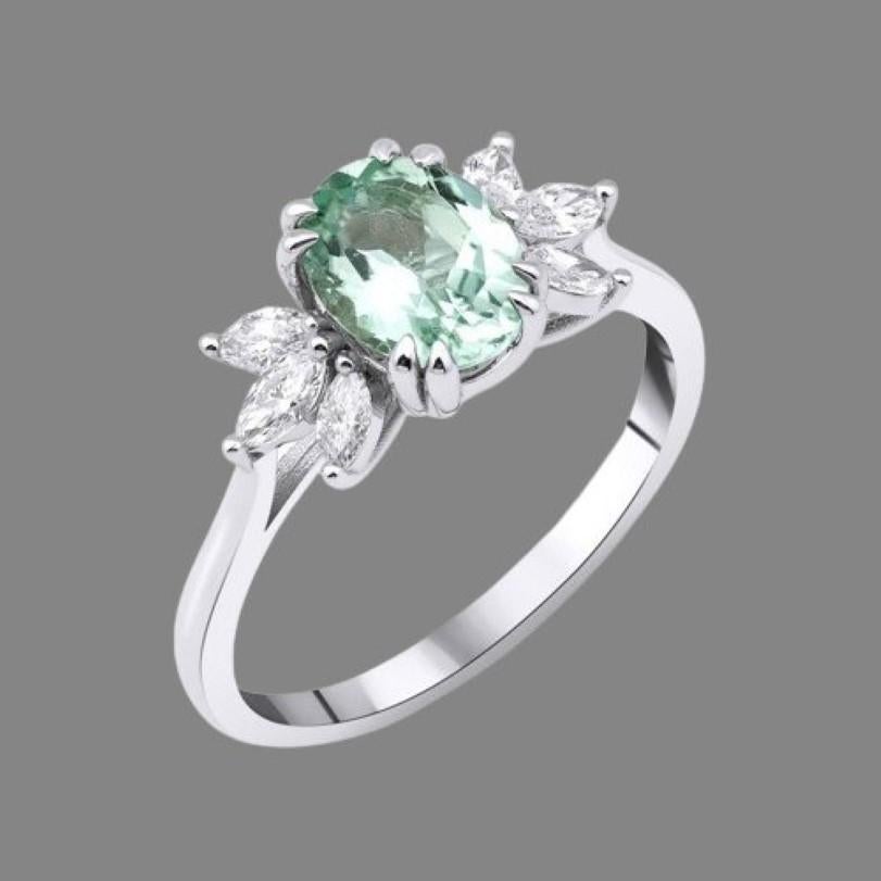 Product Details :

• Made to Order

• Gold Kt: 14kt

• Available Gold Colors: Rose Gold, Yellow Gold, White Gold

• 0.40ct Natural Marquise Diamond

• 0.80ct Mint Green Tourmaline 

• Diamond Color-Clarity: F-G Color VS/SI Clarity

• Comes with