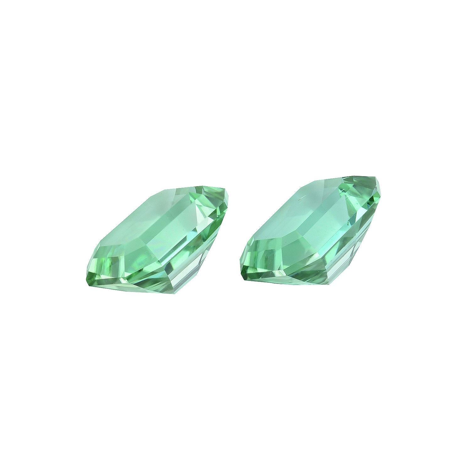 Collection Mint Green Tourmaline emerald-cut pair, weighing a total of 4.55 carats, offered unmounted to someone very special.
Dimensions: 9 x 7 mm.
Returns are accepted and paid by us within 7 days of delivery.
We offer supreme custom jewelry work