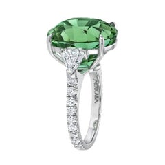 Mintgrüner Turmalin-Ring 13,34 Karat Oval