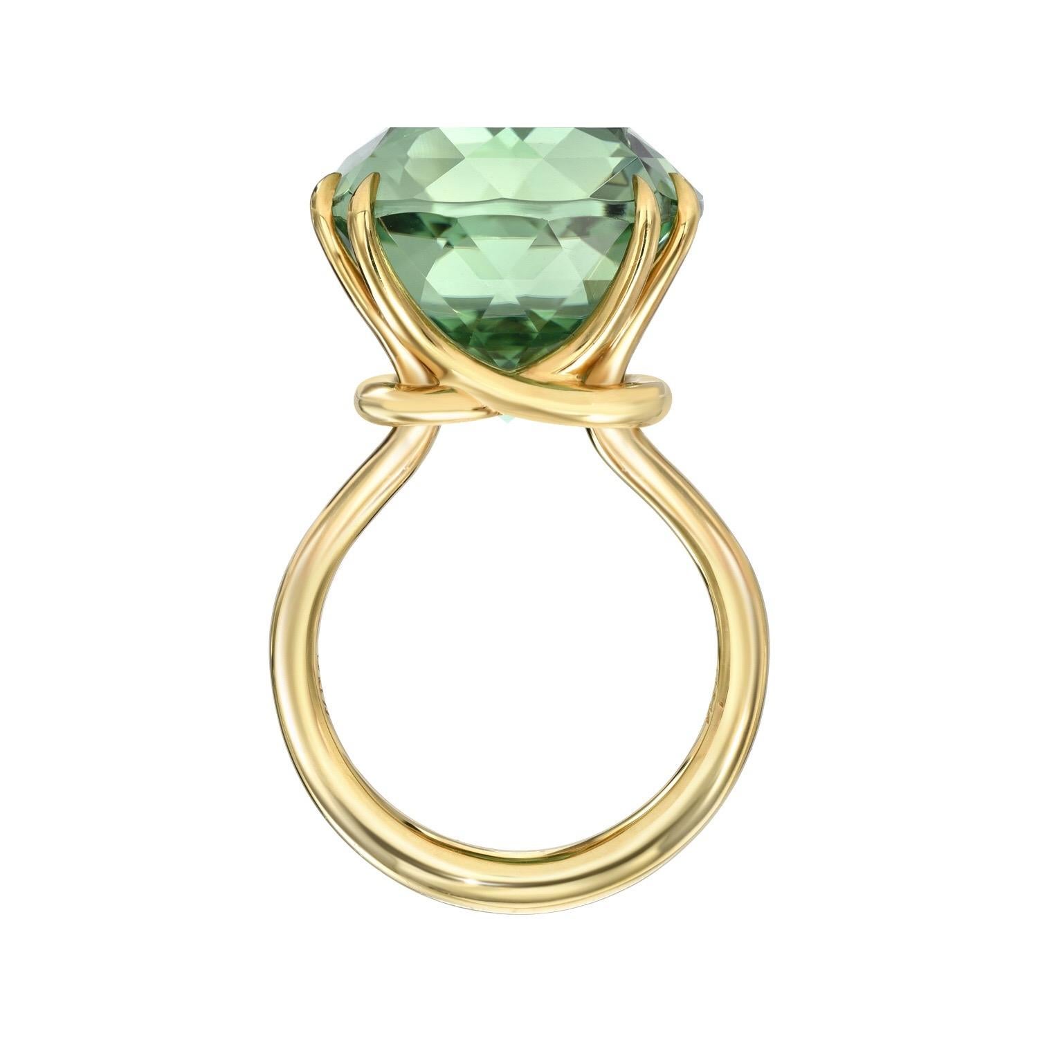 Mintgrüner Turmalin Ring 18,04 Karat (Zeitgenössisch)