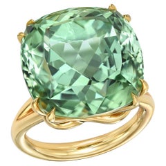 Mint Green Tourmaline Ring 18.04 Carat