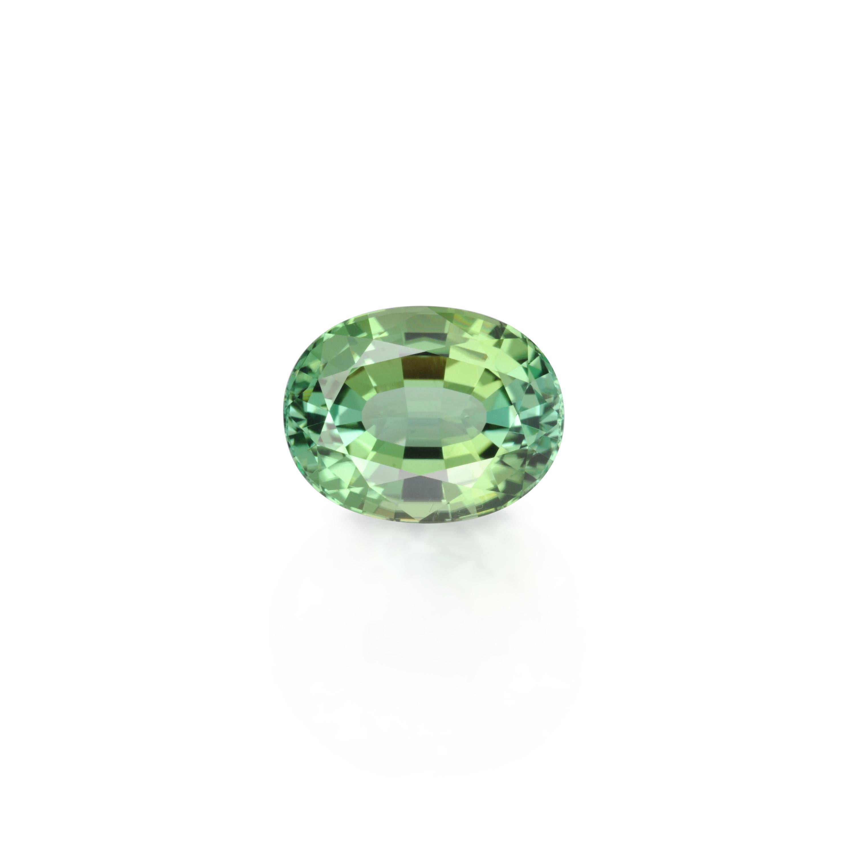 Marvelous 13.82 carat Mint Green Tourmaline oval gem, offered loose to someone special.
Dimensions: 16.90 x 13.00 x 9.20 mm.
Returns are accepted and paid by us within 7 days of delivery.
We offer supreme custom jewelry work upon request. Please