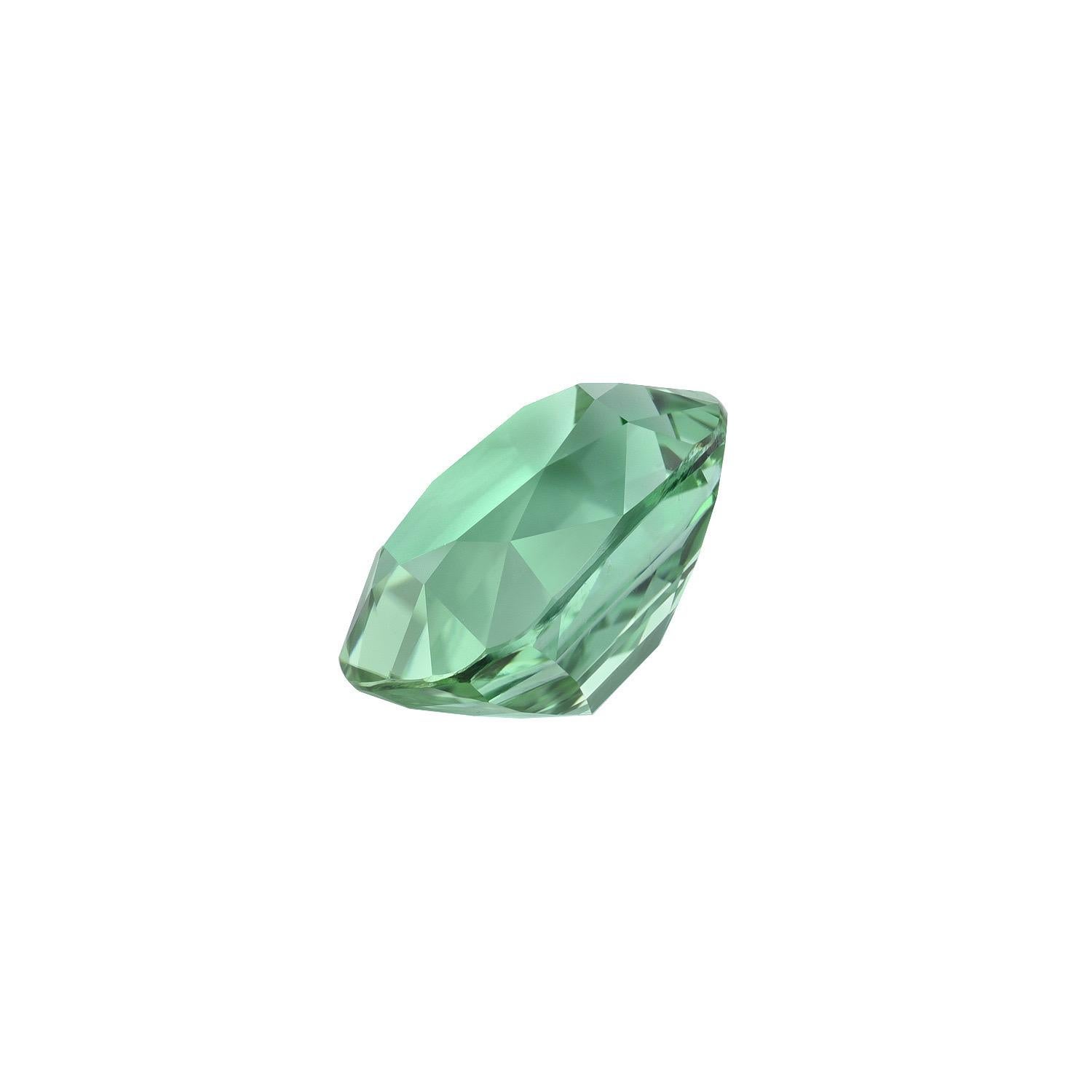 Vibrant 3.46 carat Mint Green Tourmaline cushion loose gemstone, offered unmounted to someone very special.
Dimensions: 10.3 x 7.8 mm.
Returns are accepted and paid by us within 7 days of delivery.
We offer supreme custom jewelry work upon request.